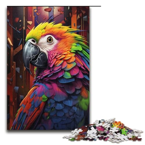 Puzzle für Erwachsene, 1000 Teile, Bunte Taube, DIY-Puzzle-Spielzeug, herausfordernd zu vervollständigen, Aber lustig und humorvoll, für Teenager ab 14 Jahren, Größe 38 x 26 cm von KJYMNC