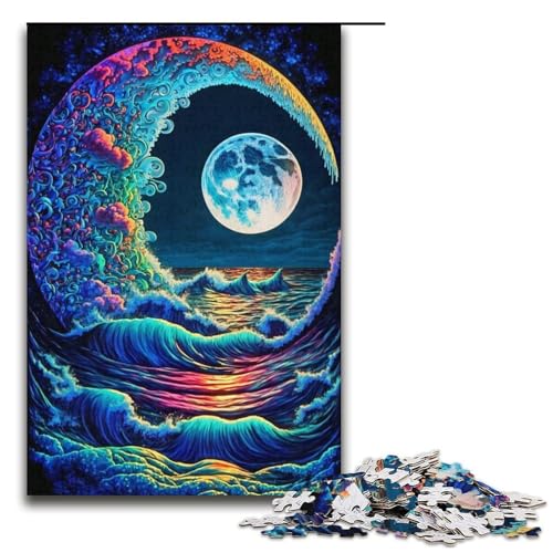 Puzzle für Erwachsene, 1000 Teile, Bunte Wellen, Puzzle, Spielzeug, Geschenk, Wanddekoration, einzigartige Geburtstags, Größe 38 x 26 cm Puzzle für Erwachsene, 1000 Teile, Bunte Wellen, Puzzle, Spielzeug, Geschenk, Wanddekoration, einzigartige Geburtstags, Größe 38 x 26 cm von KJYMNC