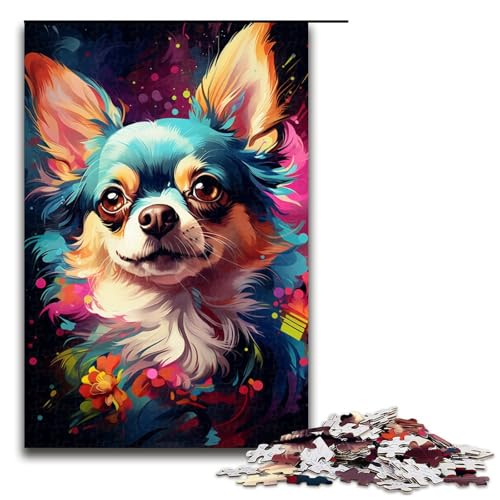 Puzzle für Erwachsene, 1000 Teile, Bunte Zeichnung eines Chihuahua-Hundes, Puzzle-Spielzeug, Geschenk, Wanddekoration, einzigartige Geburtstags, Größe 50 x 75 cm Puzzle für Erwachsene, 1000 Teile, Bunte Zeichnung eines Chihuahua-Hundes, Puzzle-Spielzeug, Geschenk, Wanddekoration, einzigartige Geburtstags, Größe 50 x 75 cm von KJYMNC