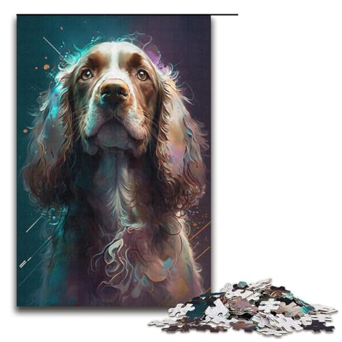 Puzzle für Erwachsene, 1000 Teile, Cavalier King Charles Spaniel, Hundepuzzle, Geschenke, einzigartige Geburtstagsgröße, 38 x 26 cm Puzzle für Erwachsene, 1000 Teile, Cavalier King Charles Spaniel, Hundepuzzle, Geschenke, einzigartige Geburtstagsgröße, 38 x 26 cm von KJYMNC