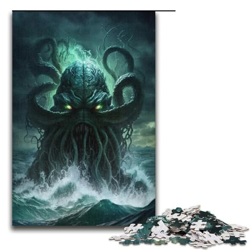 Puzzle für Erwachsene, 1000 Teile, Cthulhu Rising, Puzzles, Geschenke, einzigartige Geburtstagsgröße, 38 x 26 cm Puzzle für Erwachsene, 1000 Teile, Cthulhu Rising, Puzzles, Geschenke, einzigartige Geburtstagsgröße, 38 x 26 cm von KJYMNC