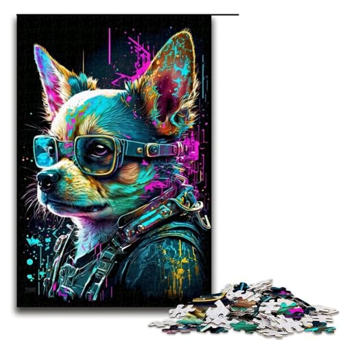 Puzzle für Erwachsene, 1000 Teile, Farbiger mechanischer Hund, DIY-Puzzle, Spielzeug, Weihnachts- und Geburtstagsgeschenke, Größe 50 x 75 cm Puzzle für Erwachsene, 1000 Teile, Farbiger mechanischer Hund, DIY-Puzzle, Spielzeug, Weihnachts- und Geburtstagsgeschenke, Größe 50 x 75 cm von KJYMNC