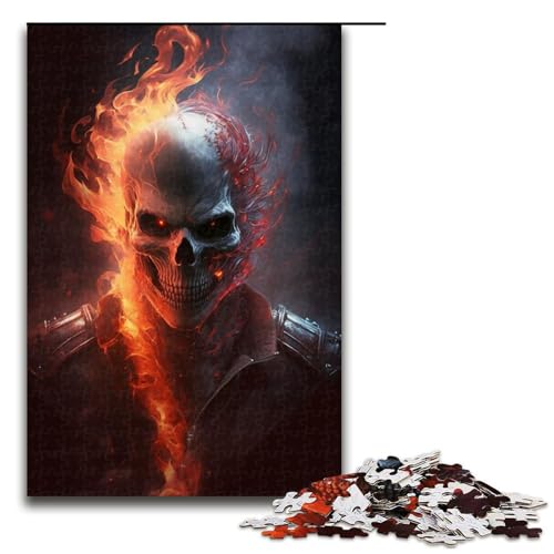 Puzzle für Erwachsene, 1000 Teile, Feuerschädel, DIY-Puzzle, Spielzeug, Weihnachts- und Geburtstagsgeschenke, Größe 50 x 75 cm Puzzle für Erwachsene, 1000 Teile, Feuerschädel, DIY-Puzzle, Spielzeug, Weihnachts- und Geburtstagsgeschenke, Größe 50 x 75 cm von KJYMNC