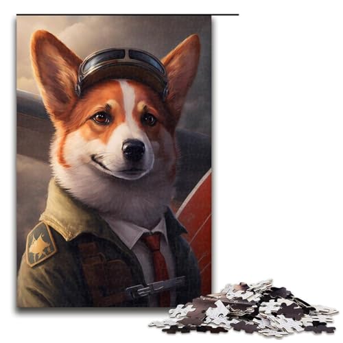 Puzzle für Erwachsene, 1000 Teile, Flieger-Corgi-Puzzle, Spielzeug, Geschenk, Wanddekoration, einzigartige Geburtstags, Größe 50 x 75 cm Puzzle für Erwachsene, 1000 Teile, Flieger-Corgi-Puzzle, Spielzeug, Geschenk, Wanddekoration, einzigartige Geburtstags, Größe 50 x 75 cm von KJYMNC