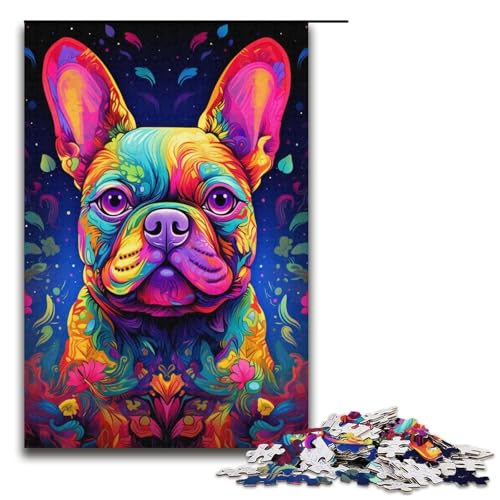 Puzzle für Erwachsene, 1000 Teile, Französische Bulldogge, Puzzle für Lernspiele, Herausforderungsspielzeug, Größe 38 x 26 cm Puzzle für Erwachsene, 1000 Teile, Französische Bulldogge, Puzzle für Lernspiele, Herausforderungsspielzeug, Größe 38 x 26 cm von KJYMNC