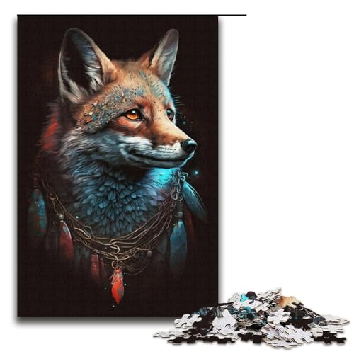 Puzzle für Erwachsene, 1000 Teile, Fuchs, DIY-Puzzle, Spielzeug, Weihnachts- und Geburtstagsgeschenke, Größe 38 x 26 cm Puzzle für Erwachsene, 1000 Teile, Fuchs, DIY-Puzzle, Spielzeug, Weihnachts- und Geburtstagsgeschenke, Größe 38 x 26 cm von KJYMNC