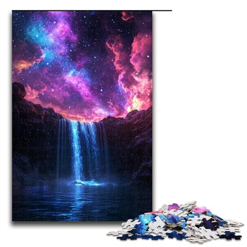 Puzzle für Erwachsene, 1000 Teile, Galaxie-Wasserfall-Puzzle für Erwachsene, Holzpuzzle, herausfordernd zu vervollständigen, Aber lustig und humorvoll, Größe 50 x 75 cm Puzzle für Erwachsene, 1000 Teile, Galaxie-Wasserfall-Puzzle für Erwachsene, Holzpuzzle, herausfordernd zu vervollständigen, Aber lustig und humorvoll, Größe 50 x 75 cm von KJYMNC