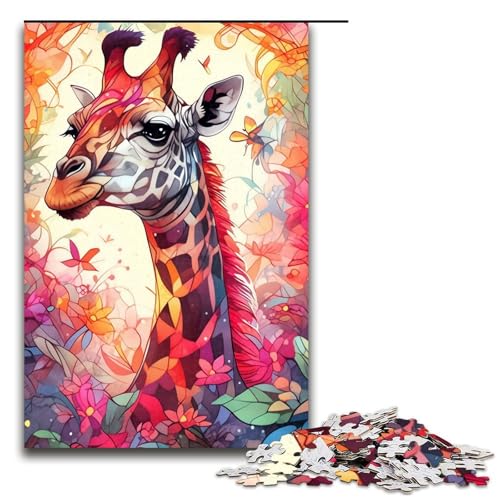 Puzzle für Erwachsene, 1000 Teile, Giraffen-Puzzle, Geschenke, einzigartige Geburtstags-Größe 50 x 75 cm Puzzle für Erwachsene, 1000 Teile, Giraffen-Puzzle, Geschenke, einzigartige Geburtstags-Größe 50 x 75 cm von KJYMNC