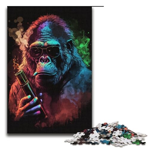 Puzzle für Erwachsene, 1000 Teile, Gorillas, DIY-Puzzle, Spielzeug, Weihnachts- und Geburtstagsgeschenke, Größe 38 x 26 cm Puzzle für Erwachsene, 1000 Teile, Gorillas, DIY-Puzzle, Spielzeug, Weihnachts- und Geburtstagsgeschenke, Größe 38 x 26 cm von KJYMNC