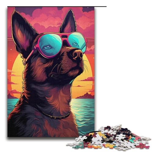 Puzzle für Erwachsene, 1000 Teile, Hunde mit der Sonne im Hintergrund, DIY-Puzzle, Spielzeug, Weihnachts- und Geburtstagsgeschenke, Größe 38 x 26 cm Puzzle für Erwachsene, 1000 Teile, Hunde mit der Sonne im Hintergrund, DIY-Puzzle, Spielzeug, Weihnachts- und Geburtstagsgeschenke, Größe 38 x 26 cm von KJYMNC