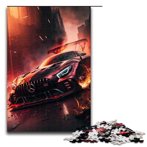 Puzzle für Erwachsene, 1000 Teile, Kunst, Sportwagen-Puzzle, Geschenke, einzigartige Geburtstagsgröße, 50 x 75 cm Puzzle für Erwachsene, 1000 Teile, Kunst, Sportwagen-Puzzle, Geschenke, einzigartige Geburtstagsgröße, 50 x 75 cm von KJYMNC