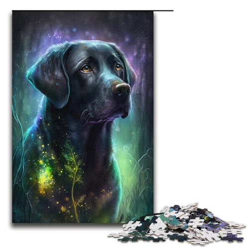 Puzzle für Erwachsene, 1000 Teile, Labrador Retriever-Hund, Puzzle für Lernspiele, Herausforderungsspielzeug, Größe 38 x 26 cm von KJYMNC