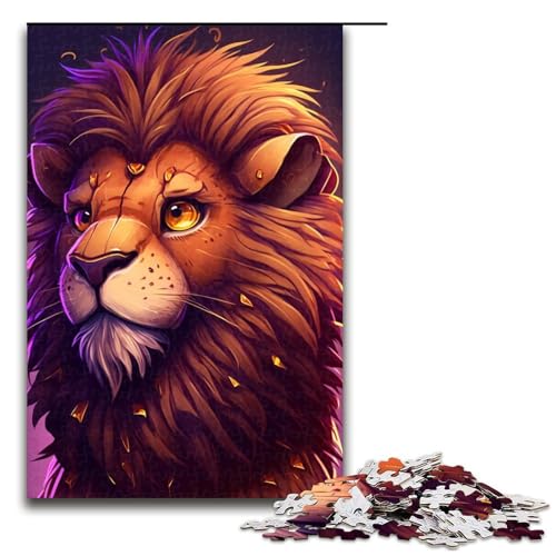 Puzzle für Erwachsene, 1000 Teile, Löwen-Puzzle für Kinder, Holzpuzzle, Heimdekoration, Größe 50 x 75 cm Puzzle für Erwachsene, 1000 Teile, Löwen-Puzzle für Kinder, Holzpuzzle, Heimdekoration, Größe 50 x 75 cm von KJYMNC
