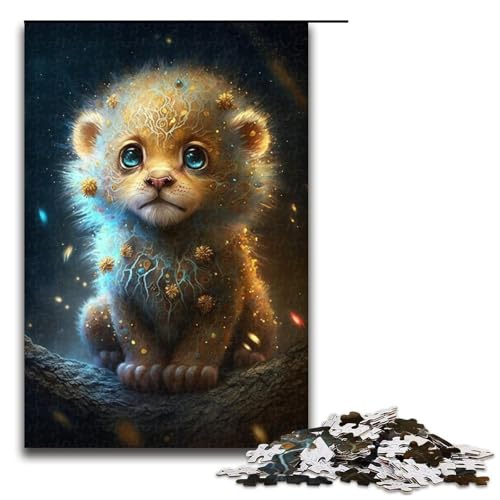 Puzzle für Erwachsene, 1000 Teile, Löwenbaby-Puzzle, Geschenke, einzigartige Geburtstagsgröße, 50 x 75 cm Puzzle für Erwachsene, 1000 Teile, Löwenbaby-Puzzle, Geschenke, einzigartige Geburtstagsgröße, 50 x 75 cm von KJYMNC