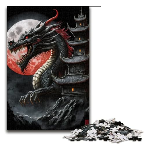 Puzzle für Erwachsene, 1000 Teile, Nachtdrache, Puzzle, Spielzeug, Geschenk, Wanddekoration, einzigartige Geburtstags, Größe 50 x 75 cm Puzzle für Erwachsene, 1000 Teile, Nachtdrache, Puzzle, Spielzeug, Geschenk, Wanddekoration, einzigartige Geburtstags, Größe 50 x 75 cm von KJYMNC