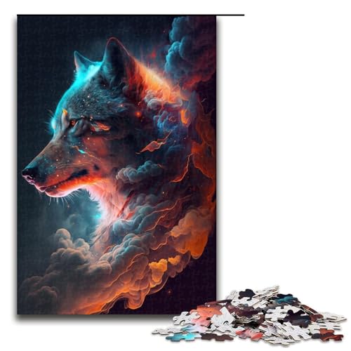Puzzle für Erwachsene, 1000 Teile, Nebelwolf, Puzzle für Lernspiele, Herausforderungsspielzeug, Größe 50 x 75 cm Puzzle für Erwachsene, 1000 Teile, Nebelwolf, Puzzle für Lernspiele, Herausforderungsspielzeug, Größe 50 x 75 cm von KJYMNC