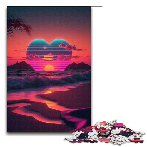 Puzzle für Erwachsene, 1000 Teile, Neon Love Beach, Puzzle, Spielzeug, Geschenk, Wanddekoration, einzigartige Geburtstags, Größe 50 x 75 cm Puzzle für Erwachsene, 1000 Teile, Neon Love Beach, Puzzle, Spielzeug, Geschenk, Wanddekoration, einzigartige Geburtstags, Größe 50 x 75 cm von KJYMNC