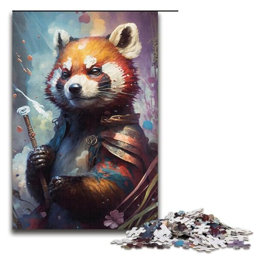 Puzzle für Erwachsene, 1000 Teile, Roter Panda, Malpuzzle für Lernspiele, Herausforderungsspielzeug, Größe 38 x 26 cm von KJYMNC