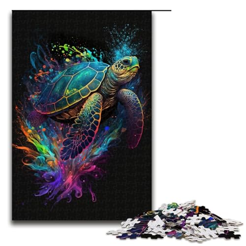 Puzzle für Erwachsene, 1000 Teile, Schildkröten-Puzzle für Erwachsene, Holzpuzzle, herausfordernd zu vervollständigen, Aber lustig und humorvoll, Größe 50 x 75 cm Puzzle für Erwachsene, 1000 Teile, Schildkröten-Puzzle für Erwachsene, Holzpuzzle, herausfordernd zu vervollständigen, Aber lustig und humorvoll, Größe 50 x 75 cm von KJYMNC