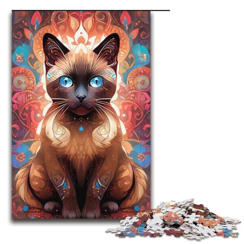 Puzzle für Erwachsene, 1000 Teile, Siamkatze, DIY-Puzzlespielzeug, herausfordernd zu vervollständigen, Aber lustig und humorvoll, für Teenager ab 14 Jahren, Größe 38 x 26 cm Puzzle für Erwachsene, 1000 Teile, Siamkatze, DIY-Puzzlespielzeug, herausfordernd zu vervollständigen, Aber lustig und humorvoll, für Teenager ab 14 Jahren, Größe 38 x 26 cm von KJYMNC