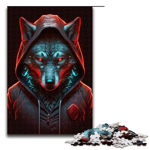 Puzzle für Erwachsene, 1000 Teile, Sweatshirt, Wolf, Puzzle, Spielzeug, Geschenk, Wanddekoration, einzigartige Geburtstags, Größe 50 x 75 cm Puzzle für Erwachsene, 1000 Teile, Sweatshirt, Wolf, Puzzle, Spielzeug, Geschenk, Wanddekoration, einzigartige Geburtstags, Größe 50 x 75 cm von KJYMNC