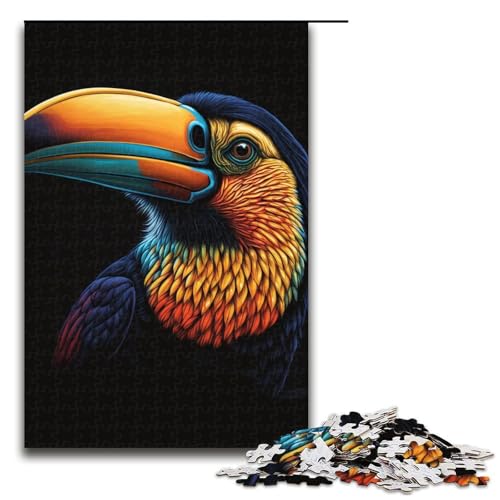 Puzzle für Erwachsene, 1000 Teile, Tukan-Puzzle, Spielzeug, Denkspiel, Geburtstagsgeschenk, Geschenke, Wandkunst, Größe 50 x 75 cm Puzzle für Erwachsene, 1000 Teile, Tukan-Puzzle, Spielzeug, Denkspiel, Geburtstagsgeschenk, Geschenke, Wandkunst, Größe 50 x 75 cm von KJYMNC
