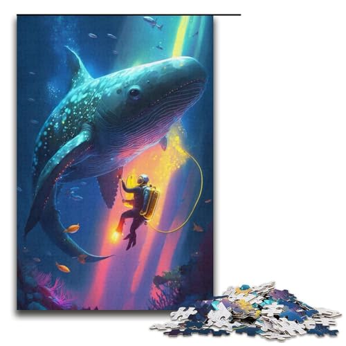 Puzzle für Erwachsene, 1000 Teile, Wal-Puzzle, Spielzeug, Geschenk, Wanddekoration, einzigartige Geburtstags, Größe 38 x 26 cm Puzzle für Erwachsene, 1000 Teile, Wal-Puzzle, Spielzeug, Geschenk, Wanddekoration, einzigartige Geburtstags, Größe 38 x 26 cm von KJYMNC