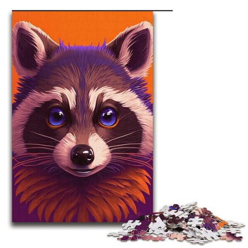 Puzzle für Erwachsene, 1000 Teile, Waschbär-Puzzle, Spielzeug, Geschenk, Wanddekoration, einzigartige Geburtstags, Größe 38 x 26 cm Puzzle für Erwachsene, 1000 Teile, Waschbär-Puzzle, Spielzeug, Geschenk, Wanddekoration, einzigartige Geburtstags, Größe 38 x 26 cm von KJYMNC