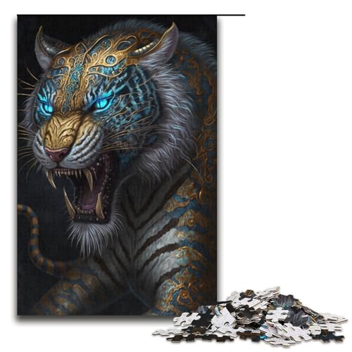 Puzzle für Erwachsene, 1000 Teile, Wolkentiger, Familien-Aktivitätspuzzle, anspruchsvoll zu vervollständigen, Aber lustig und humorvoll, Größe 38 x 26 cm von KJYMNC