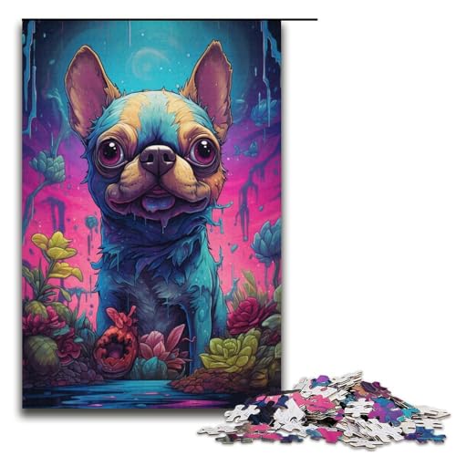 Puzzle für Erwachsene, 1000 Teile, Zukunft, farbenfrohes psychedelisches Hunde-Puzzle für Erwachsene, Papppuzzle, herausfordernd zu vervollständigen, Aber unterhaltsam und humorvoll, Größe 38 x 26 cm Puzzle für Erwachsene, 1000 Teile, Zukunft, farbenfrohes psychedelisches Hunde-Puzzle für Erwachsene, Papppuzzle, herausfordernd zu vervollständigen, Aber unterhaltsam und humorvoll, Größe 38 x 26 cm von KJYMNC