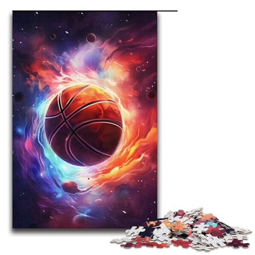 Puzzle für Erwachsene, 1000 Teile, bunter Basketball, DIY-Puzzle, Spielzeug, Weihnachts- und Geburtstagsgeschenke, Größe 38 x 26 cm Puzzle für Erwachsene, 1000 Teile, bunter Basketball, DIY-Puzzle, Spielzeug, Weihnachts- und Geburtstagsgeschenke, Größe 38 x 26 cm von KJYMNC