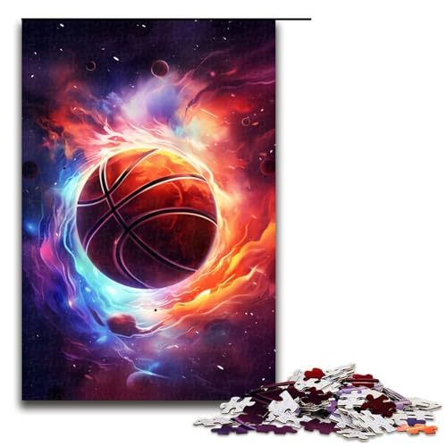 Puzzle für Erwachsene, 1000 Teile, buntes Basketball-Puzzle, Spielzeug, Geschenk, Wanddekoration, einzigartige Geburtstags, Größe 50 x 75 cm Puzzle für Erwachsene, 1000 Teile, buntes Basketball-Puzzle, Spielzeug, Geschenk, Wanddekoration, einzigartige Geburtstags, Größe 50 x 75 cm von KJYMNC