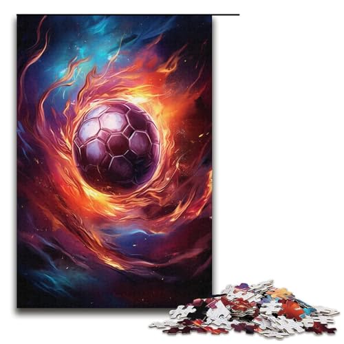 Puzzle für Erwachsene, 1000 Teile, buntes Fußball-Puzzle für Erwachsene, Papppuzzle, anspruchsvoll zu vervollständigen, Aber lustig und humorvoll, Größe 38 x 26 cm von KJYMNC