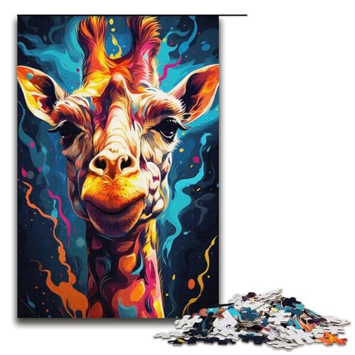 Puzzle für Erwachsene, 1000 Teile, buntes Giraffengemälde, Puzzle-Spielzeug, intellektuelles Spiel, Geburtstagsgeschenk, Geschenke, Wandkunst, Größe 38 x 26 cm Puzzle für Erwachsene, 1000 Teile, buntes Giraffengemälde, Puzzle-Spielzeug, intellektuelles Spiel, Geburtstagsgeschenk, Geschenke, Wandkunst, Größe 38 x 26 cm von KJYMNC