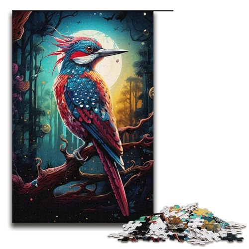 Puzzle für Erwachsene, 1000 Teile, buntes Pappspecht-Puzzle für Lernspiele, Herausforderungsspielzeug, Größe 38 x 26 cm von KJYMNC