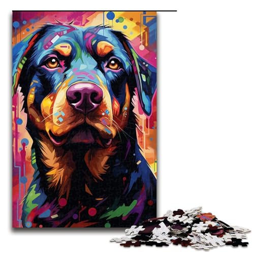 Puzzle für Erwachsene, 1000 Teile, buntes Rottweiler-Puzzle, Spielzeug, Geschenk, Wanddekoration, einzigartige Geburtstags, Größe 50 x 75 cm Puzzle für Erwachsene, 1000 Teile, buntes Rottweiler-Puzzle, Spielzeug, Geschenk, Wanddekoration, einzigartige Geburtstags, Größe 50 x 75 cm von KJYMNC