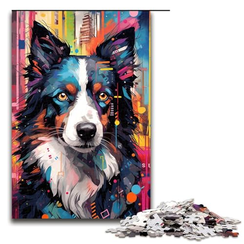 Puzzle für Erwachsene, 1000 Teile, buntes Schäferhund-Puzzle, Geschenke, einzigartige Geburtstagsgröße, 50 x 75 cm Puzzle für Erwachsene, 1000 Teile, buntes Schäferhund-Puzzle, Geschenke, einzigartige Geburtstagsgröße, 50 x 75 cm von KJYMNC