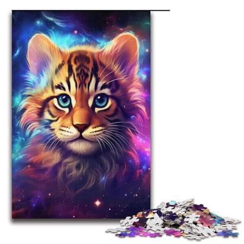 Puzzle für Erwachsene, 1000 Teile, buntes Tiger-Puzzle, Spielzeug, Geschenk, Wanddekoration, einzigartige Geburtstags, Größe 38 x 26 cm Puzzle für Erwachsene, 1000 Teile, buntes Tiger-Puzzle, Spielzeug, Geschenk, Wanddekoration, einzigartige Geburtstags, Größe 38 x 26 cm von KJYMNC