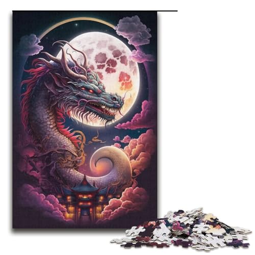 Puzzle für Erwachsene, 1000 Teile, chinesischer Drache, Puzzle für Lernspiele, Herausforderungsspielzeug, Größe 38 x 26 cm Puzzle für Erwachsene, 1000 Teile, chinesischer Drache, Puzzle für Lernspiele, Herausforderungsspielzeug, Größe 38 x 26 cm von KJYMNC