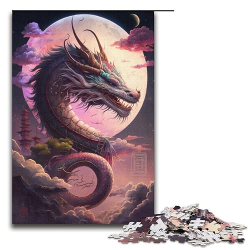 Puzzle für Erwachsene, 1000 Teile, chinesischer Drache, Puzzle für Lernspiele, Herausforderungsspielzeug, Größe 38 x 26 cm Puzzle für Erwachsene, 1000 Teile, chinesischer Drache, Puzzle für Lernspiele, Herausforderungsspielzeug, Größe 38 x 26 cm von KJYMNC