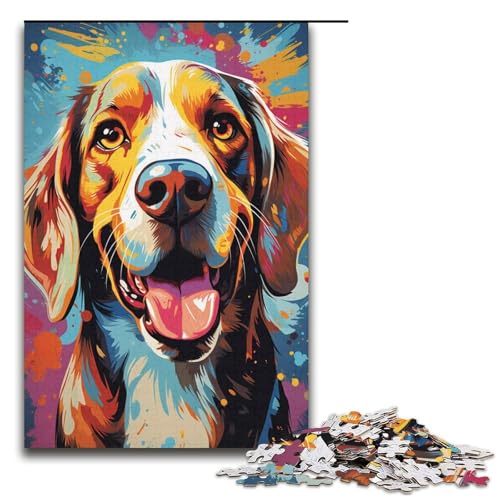 Puzzle für Erwachsene, 1000 Teile, farbenfroh, psychedelische Kunst, Farbhund, DIY-Puzzle, Spielzeug, Weihnachts- und Geburtstagsgeschenke, Größe 38 x 26 cm Puzzle für Erwachsene, 1000 Teile, farbenfroh, psychedelische Kunst, Farbhund, DIY-Puzzle, Spielzeug, Weihnachts- und Geburtstagsgeschenke, Größe 38 x 26 cm von KJYMNC