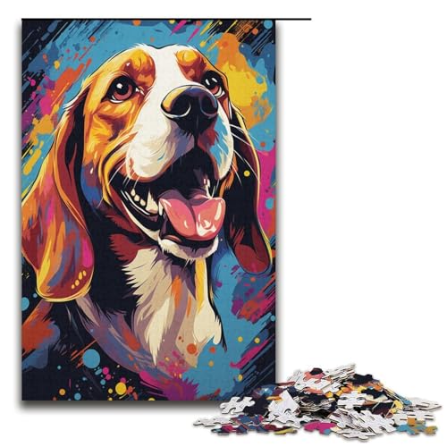 Puzzle für Erwachsene, 1000 Teile, farbenfroh, psychedelische Kunst, Farbhund, DIY-Puzzle, Spielzeug, Weihnachts- und Geburtstagsgeschenke, Größe 38 x 26 cm Puzzle für Erwachsene, 1000 Teile, farbenfroh, psychedelische Kunst, Farbhund, DIY-Puzzle, Spielzeug, Weihnachts- und Geburtstagsgeschenke, Größe 38 x 26 cm von KJYMNC