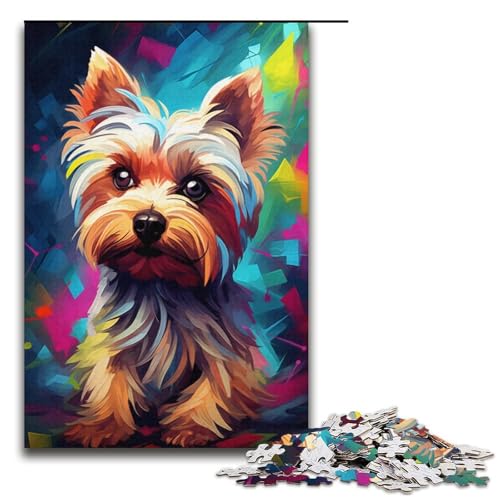 Puzzle für Erwachsene, 1000 Teile, farbenfrohes Yorkshire-Terrier-Puzzle, Spielzeug, Geschenk, Wanddekoration, einzigartige Geburtstags, Größe 38 x 26 cm Puzzle für Erwachsene, 1000 Teile, farbenfrohes Yorkshire-Terrier-Puzzle, Spielzeug, Geschenk, Wanddekoration, einzigartige Geburtstags, Größe 38 x 26 cm von KJYMNC