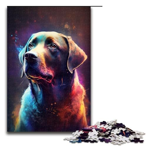 Puzzle für Erwachsene, 1000 Teile, farbige Labrador-Puzzles, Geschenke, einzigartige Geburtstagsgröße, 50 x 75 cm Puzzle für Erwachsene, 1000 Teile, farbige Labrador-Puzzles, Geschenke, einzigartige Geburtstagsgröße, 50 x 75 cm von KJYMNC