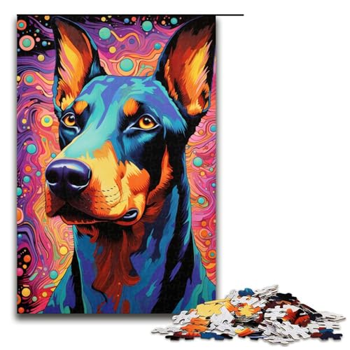 Puzzle für Erwachsene, 1000 Teile, farbiges Dobermann-Puzzle, Spielzeug, Geschenk, Wanddekoration, einzigartige Geburtstags, Größe 50 x 75 cm Puzzle für Erwachsene, 1000 Teile, farbiges Dobermann-Puzzle, Spielzeug, Geschenk, Wanddekoration, einzigartige Geburtstags, Größe 50 x 75 cm von KJYMNC