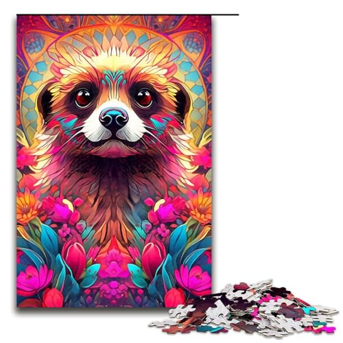 Puzzle für Erwachsene, 1000 Teile, farbiges Erdmännchen-Puzzle für Erwachsene, Holzpuzzle, anspruchsvoll zu vervollständigen, Aber lustig und humorvoll, Größe 50 x 75 cm Puzzle für Erwachsene, 1000 Teile, farbiges Erdmännchen-Puzzle für Erwachsene, Holzpuzzle, anspruchsvoll zu vervollständigen, Aber lustig und humorvoll, Größe 50 x 75 cm von KJYMNC
