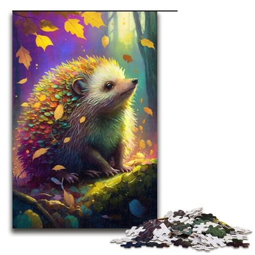 Puzzle für Erwachsene, 1000 Teile, künstlerisches Igel-Puzzle für Lernspiele, Herausforderungsspielzeug, Größe 50 x 75 cm Puzzle für Erwachsene, 1000 Teile, künstlerisches Igel-Puzzle für Lernspiele, Herausforderungsspielzeug, Größe 50 x 75 cm von KJYMNC