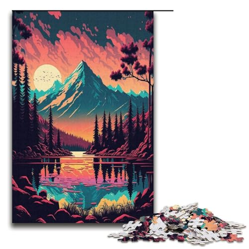 Puzzle für Erwachsene, 1000 Teile, lebendige Retro-Szene, Puzzle, Spielzeug, Geschenk, Wanddekoration, einzigartige Geburtstags, Größe 38 x 26 cm Puzzle für Erwachsene, 1000 Teile, lebendige Retro-Szene, Puzzle, Spielzeug, Geschenk, Wanddekoration, einzigartige Geburtstags, Größe 38 x 26 cm von KJYMNC