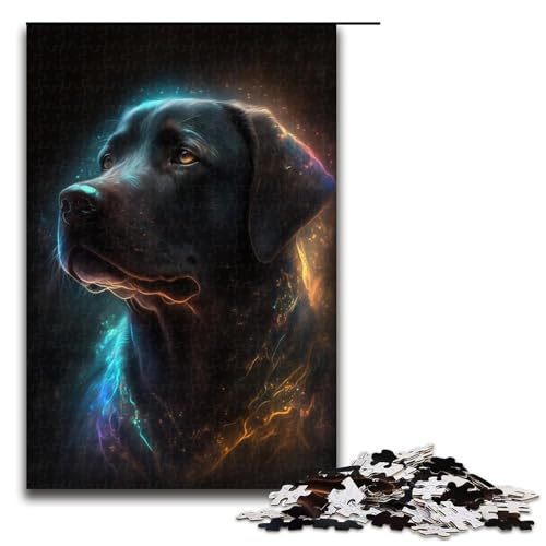 Puzzle für Erwachsene, 1000 Teile, schwarzer Labrador, Puzzle, Spielzeug, Geschenk, Wanddekoration, einzigartige Geburtstags, Größe 50 x 75 cm Puzzle für Erwachsene, 1000 Teile, schwarzer Labrador, Puzzle, Spielzeug, Geschenk, Wanddekoration, einzigartige Geburtstags, Größe 50 x 75 cm von KJYMNC