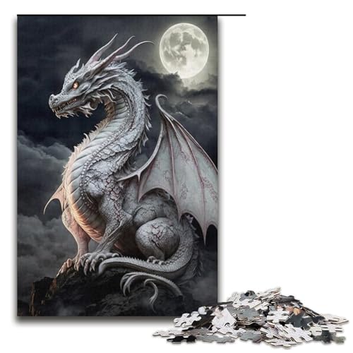 Puzzle für Erwachsene, 1000 Teile, weißer Fliegender Drache, Puzzle, Spielzeug, Geschenk, Wanddekoration, einzigartige Geburtstags, Größe 38 x 26 cm Puzzle für Erwachsene, 1000 Teile, weißer Fliegender Drache, Puzzle, Spielzeug, Geschenk, Wanddekoration, einzigartige Geburtstags, Größe 38 x 26 cm von KJYMNC